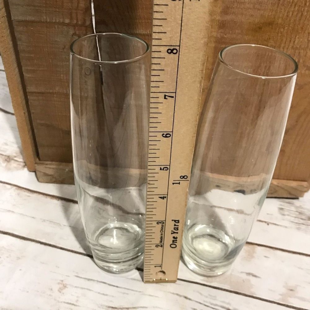 Libbey Bud Vases 2 Clear Glass - Picture 7 of 14